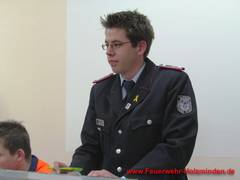 Jugendfeuerwehrwart Daniel Gräsner berichtete von den Aktivitäten des vergangenen Jahres