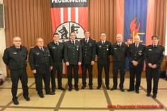 Das Kommando der Ortsfeuerwehr Silberborn im Jahr 2019 (v.l.n.r.): Kleiderwart Mario Martin, Kassenwart Rüdiger Schrader, Schriftwart Robin Böker, Gruppenführer I Peter Penke-Wevelhoff, Ortsbrandmeister Nils-Peter Kriegel, stellvertretender Ortsbrandmeister Christoph Penke, Jugendfeuerwehrwart Kevin Schrader, Sprecher der Altersabteilung Manfred Fahrenholz und Kinderfeuerwehrwartin Nicole Martin; es fehlt Gruppenführer II und Gerätewart Dirk Sturm